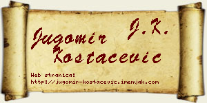 Jugomir Kostačević vizit kartica
